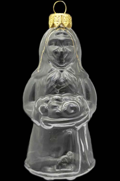 Стеклянная елочная игрушка Заготовка Русская Красавица 11,5 см 161521600